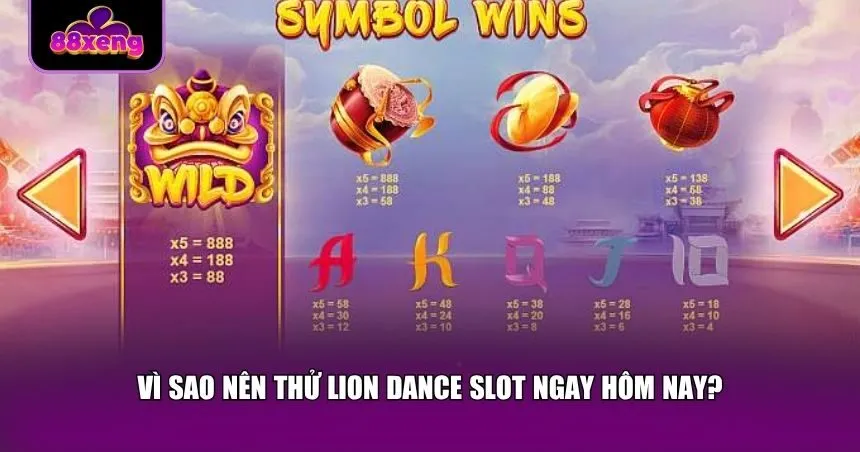Lion Dance Slot chiếm được sự yêu thích của cộng đồng game thủ 